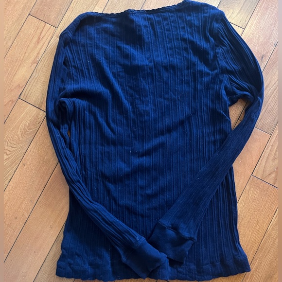 Navy Ralph Lauren Jeans co. Long sleeve shirt with buttons, size L - Picture 3 of 4